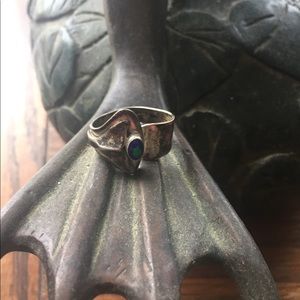 Vintage sterling silver ring with turquoise stone